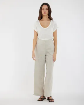 Mabel Linen Pant - Natural