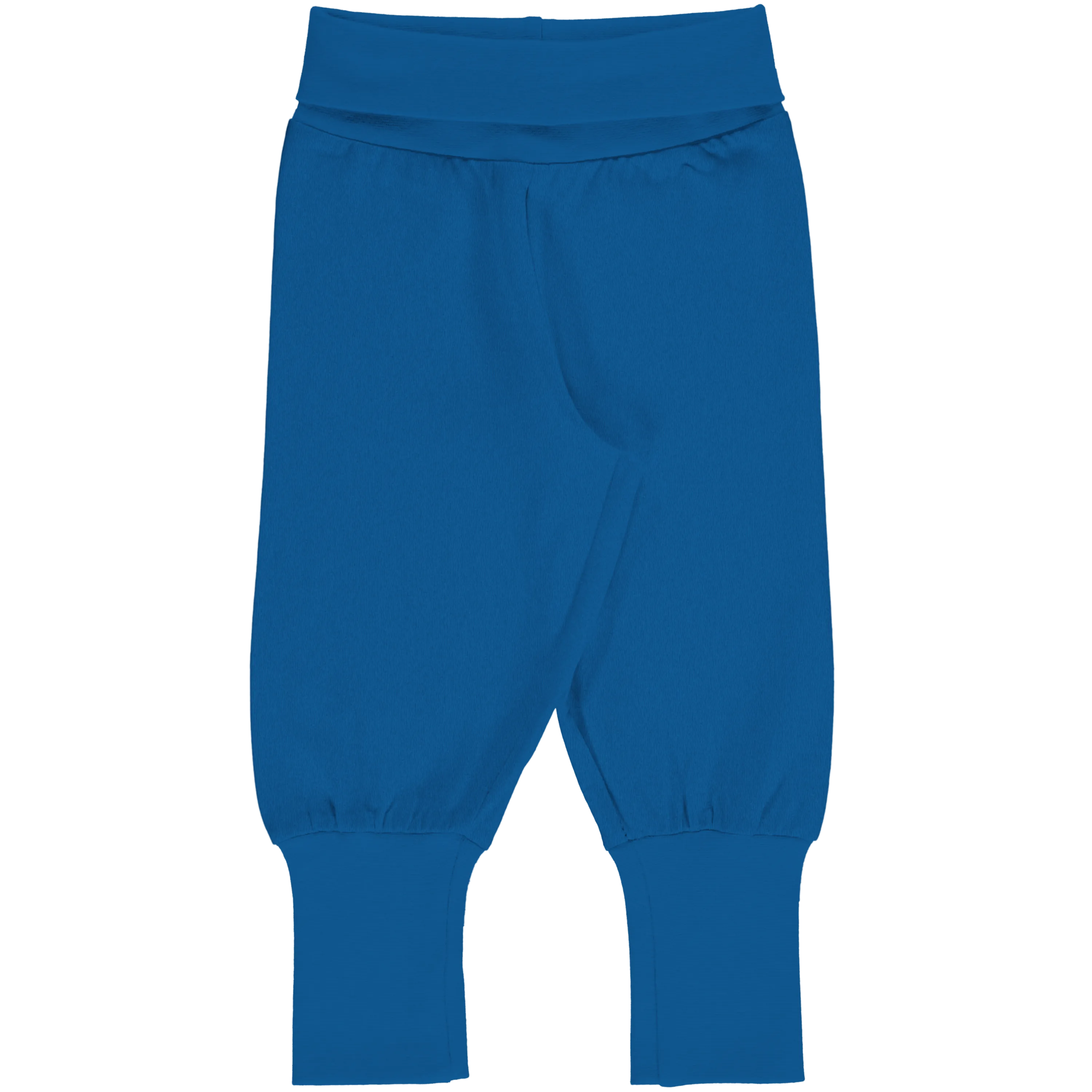 Maxomorra Blue Organic Cotton Rib Pants