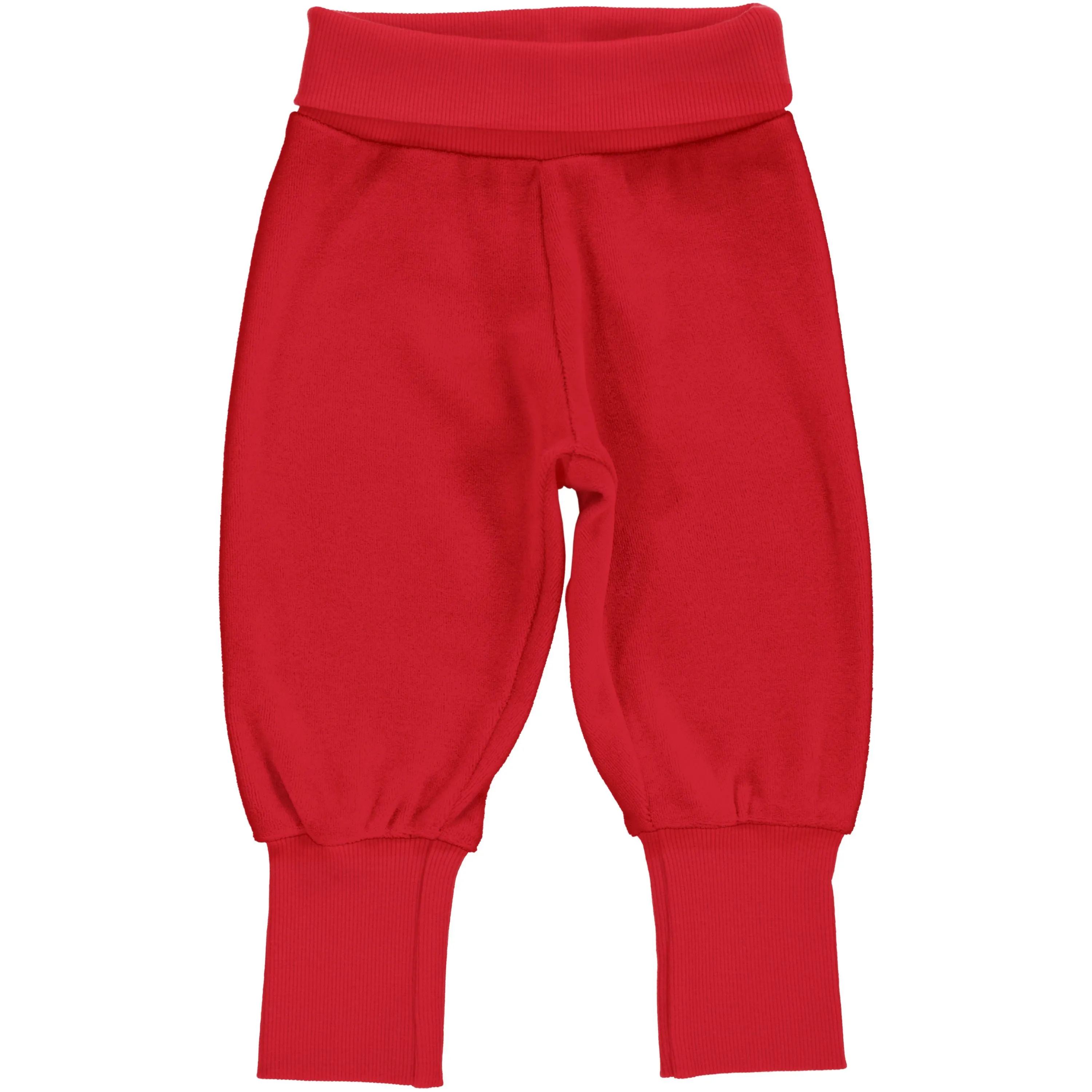 Maxomorra Ruby Velour Rib Pants