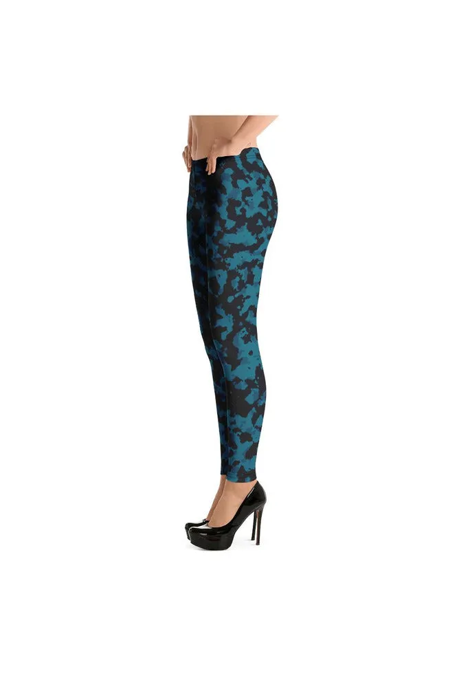 Midnight Blue Camouflage Leggings