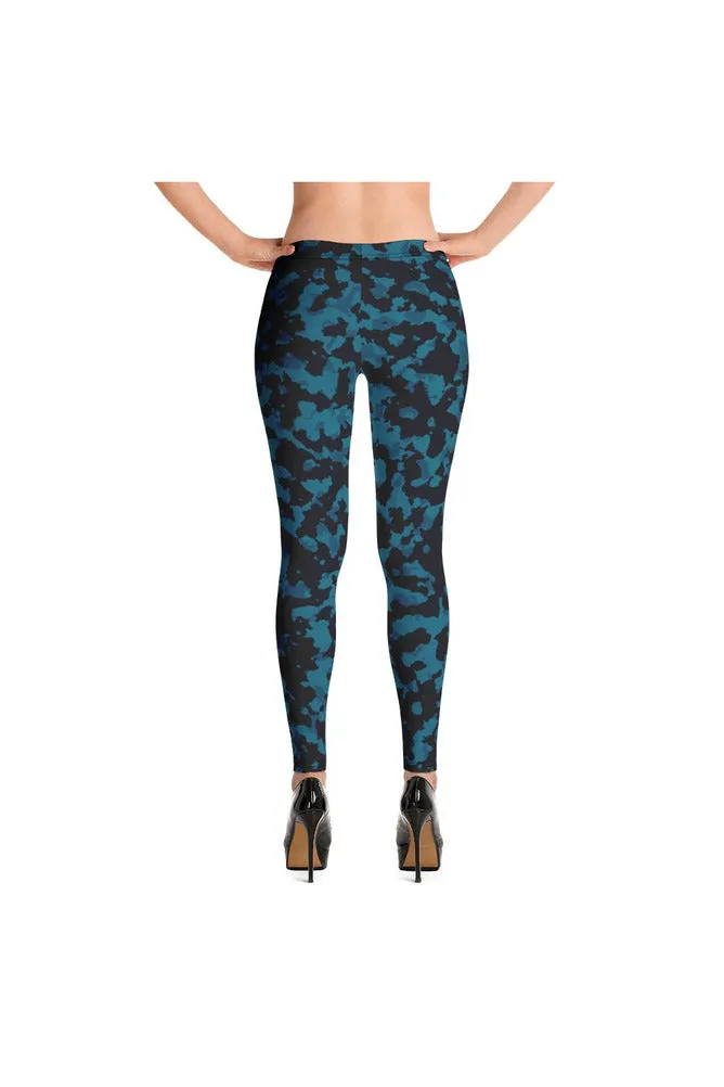 Midnight Blue Camouflage Leggings