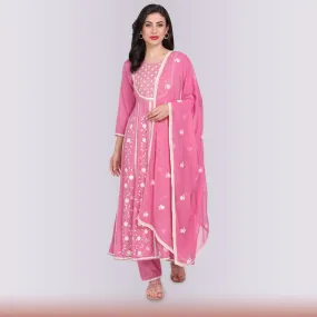 Naira Cut Modern dress - Pink