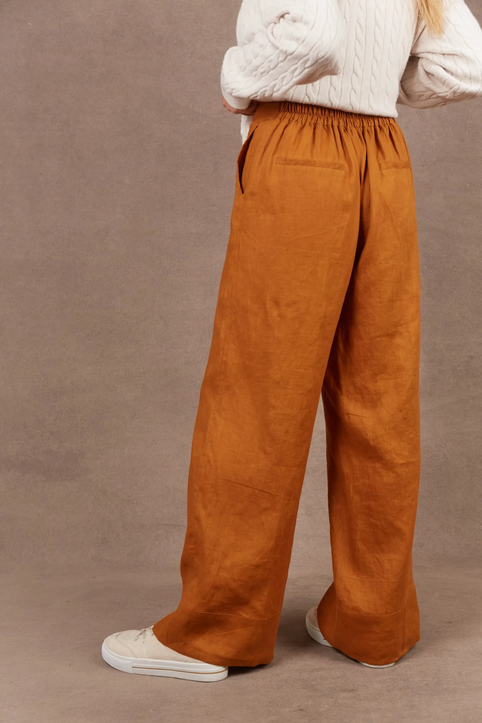 Nama Linen Pant - Ochre