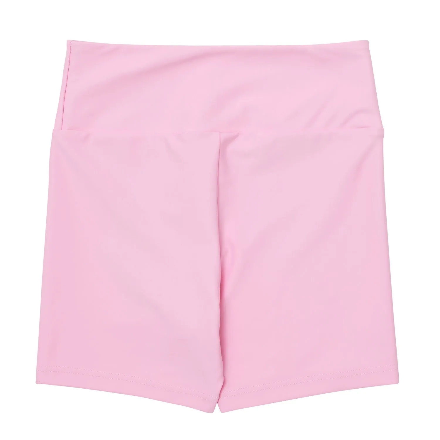 Nicole: Midi Length Bike Shorts in Candy Pink