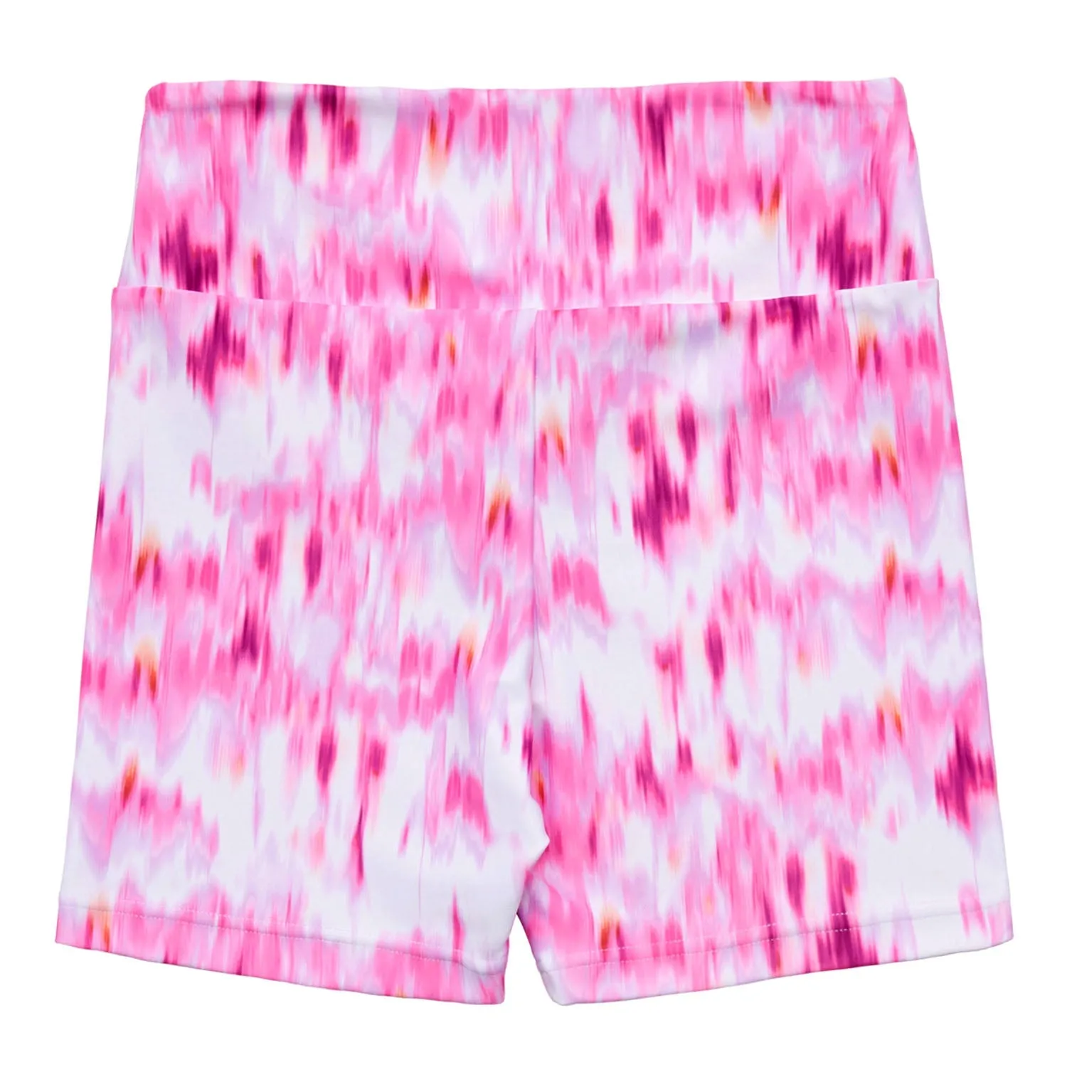 Nicole: Midi Length Bike Shorts in Electric Pink Print