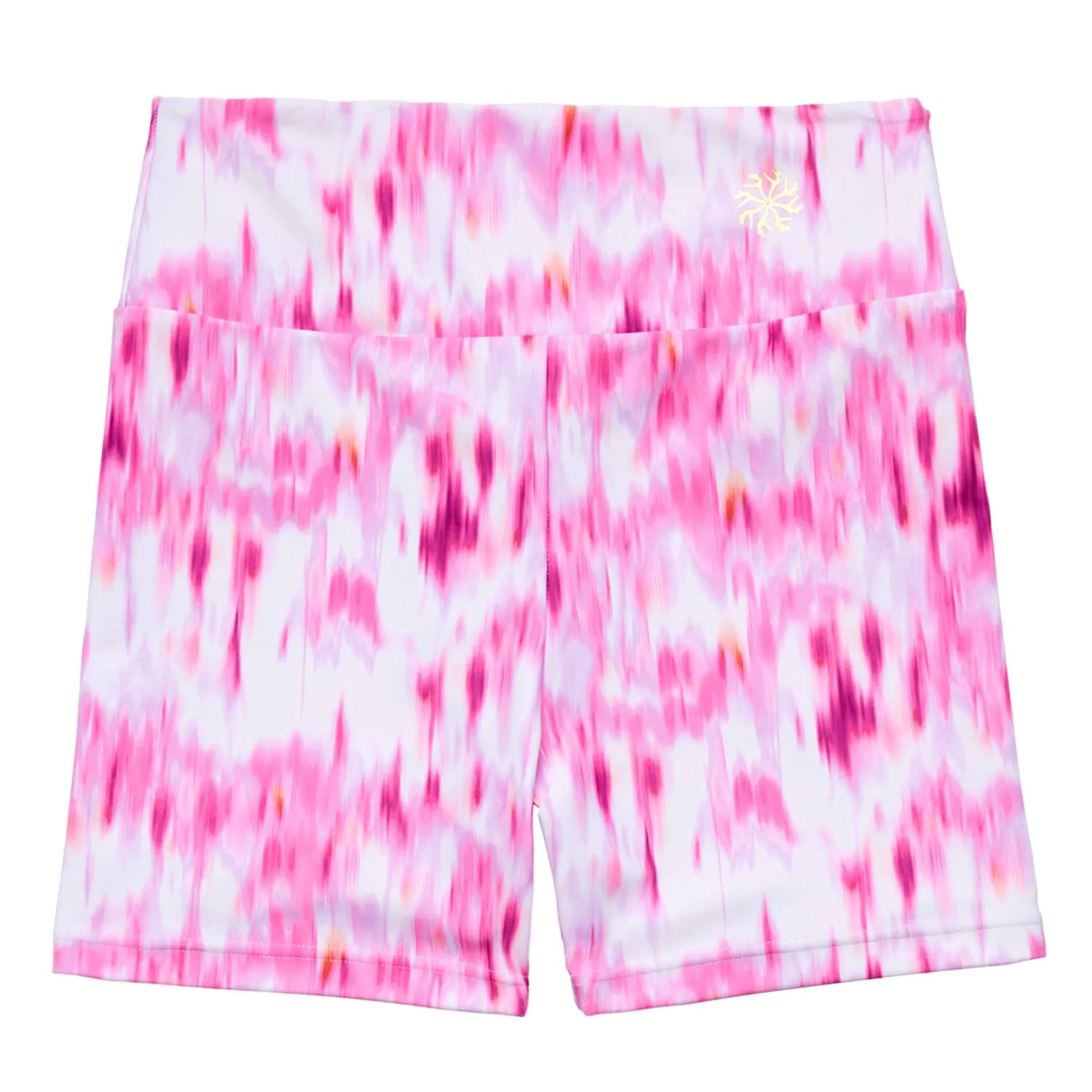 Nicole: Midi Length Bike Shorts in Electric Pink Print