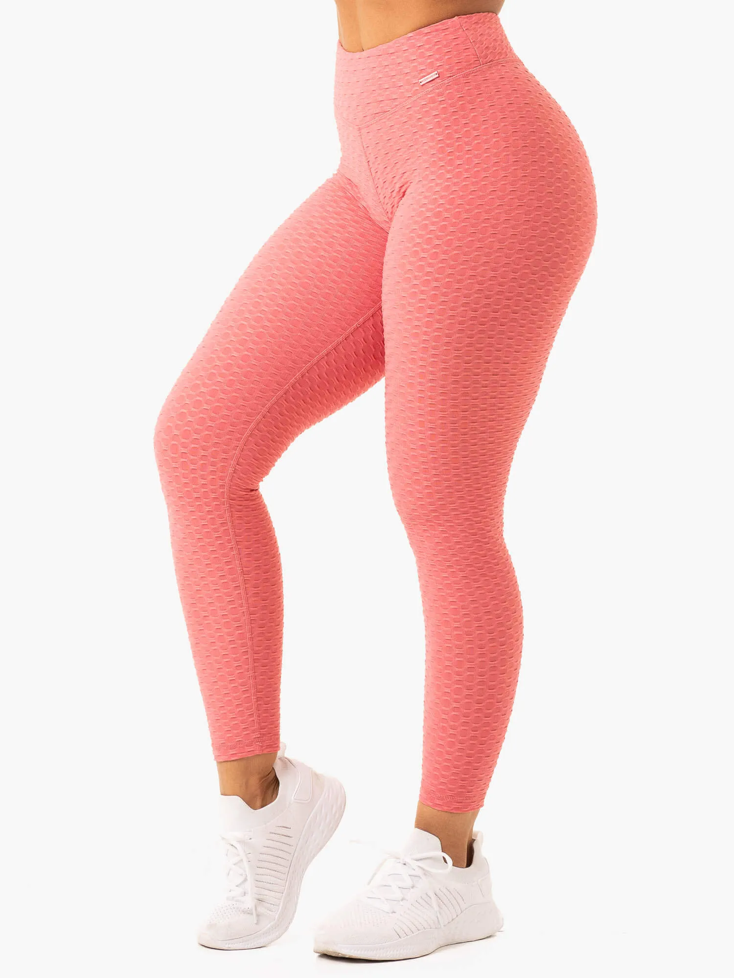 Optic Scrunch Bum Leggings - Lipstick Pink