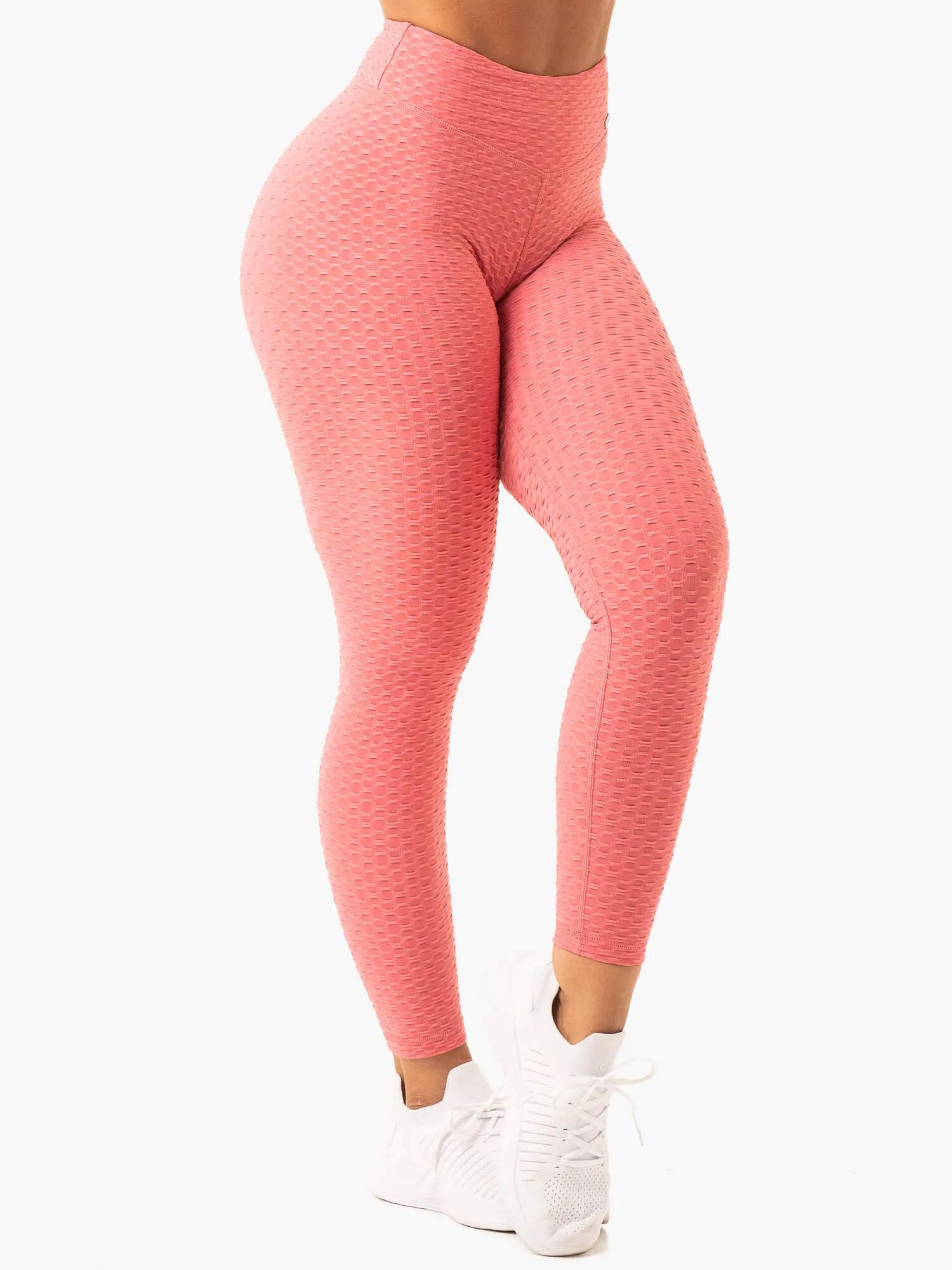 Optic Scrunch Bum Leggings - Lipstick Pink