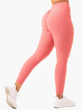 Optic Scrunch Bum Leggings - Lipstick Pink