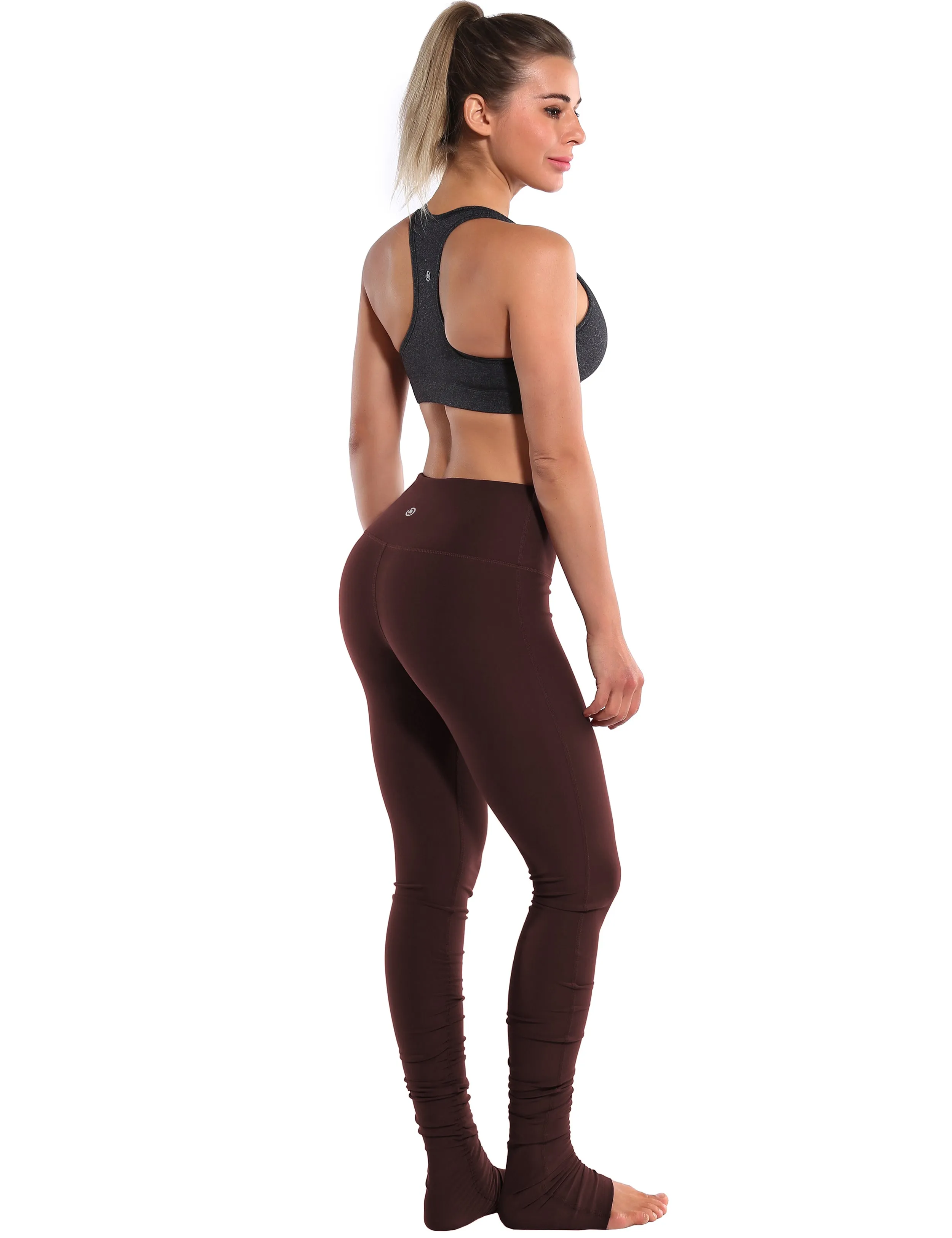 Over the Heel Yoga Pants mahoganymaroon