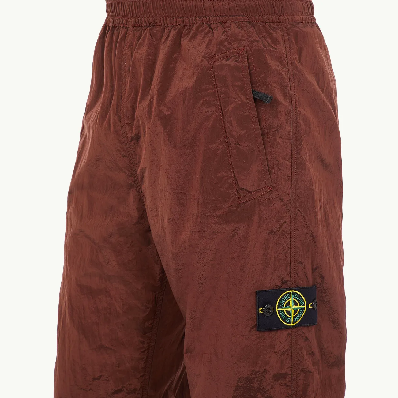 PANTS SIDE ZIPS NYLON MAROON 7779