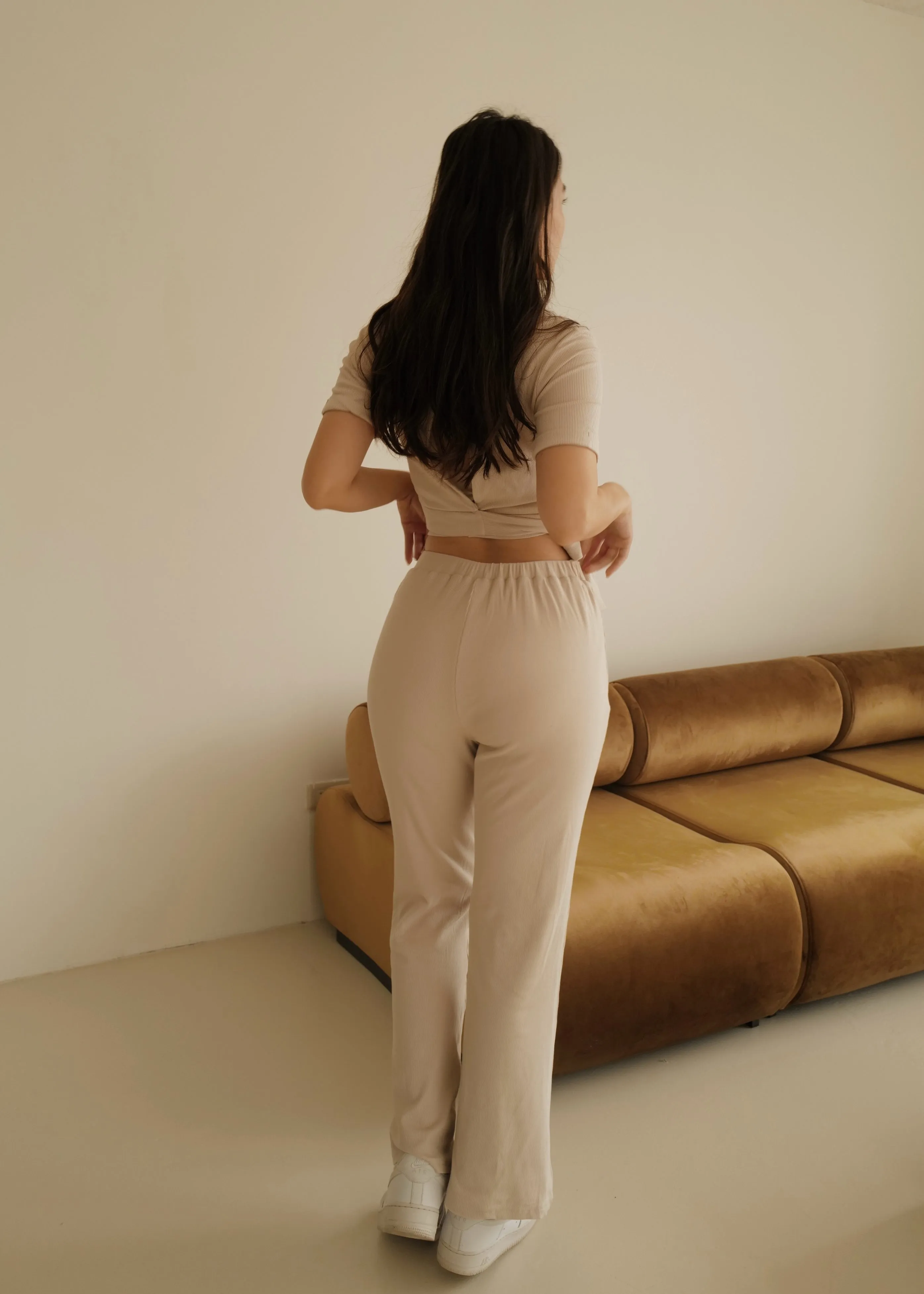 Play fetch elastic high waisted pants