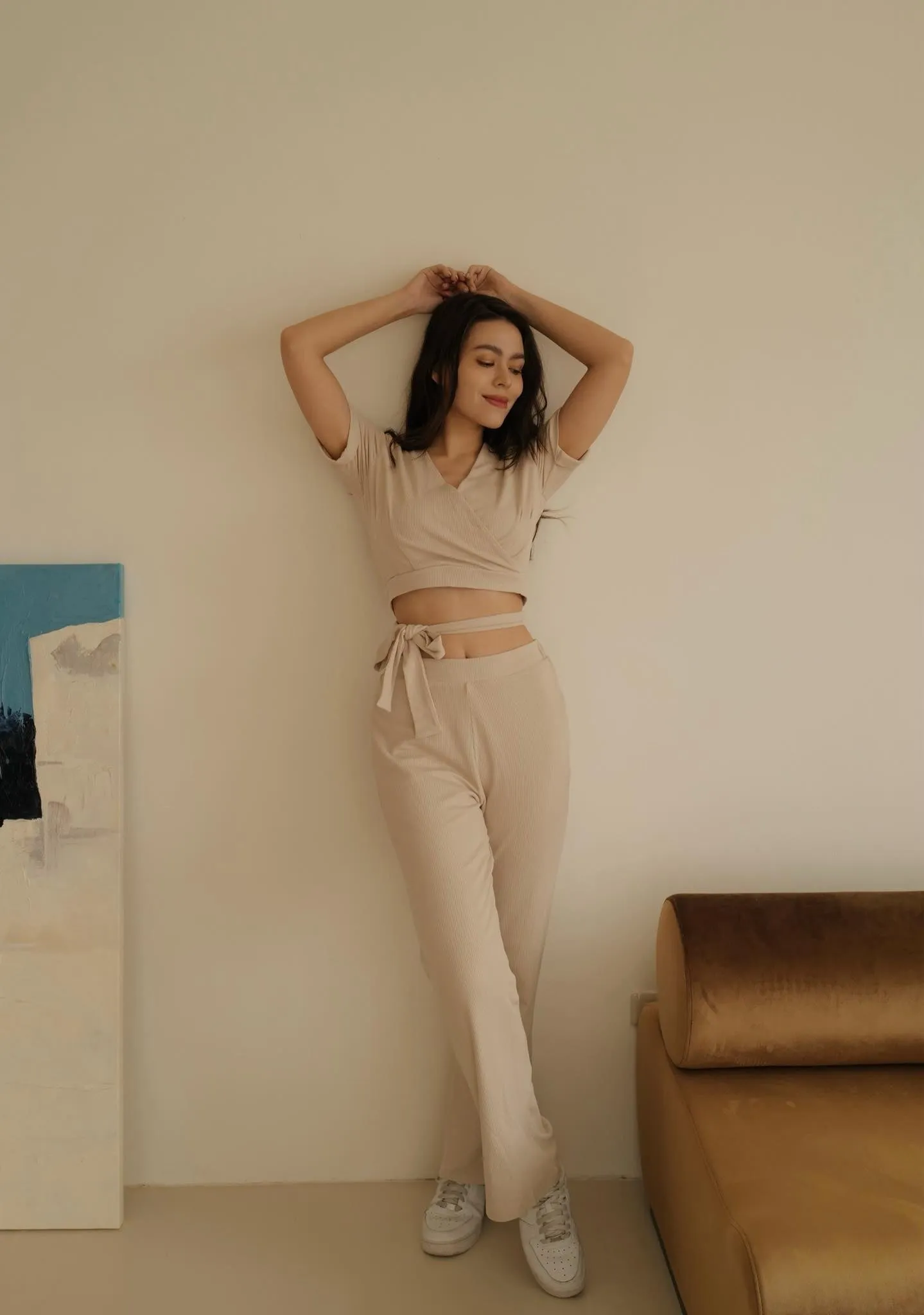 Play fetch elastic high waisted pants