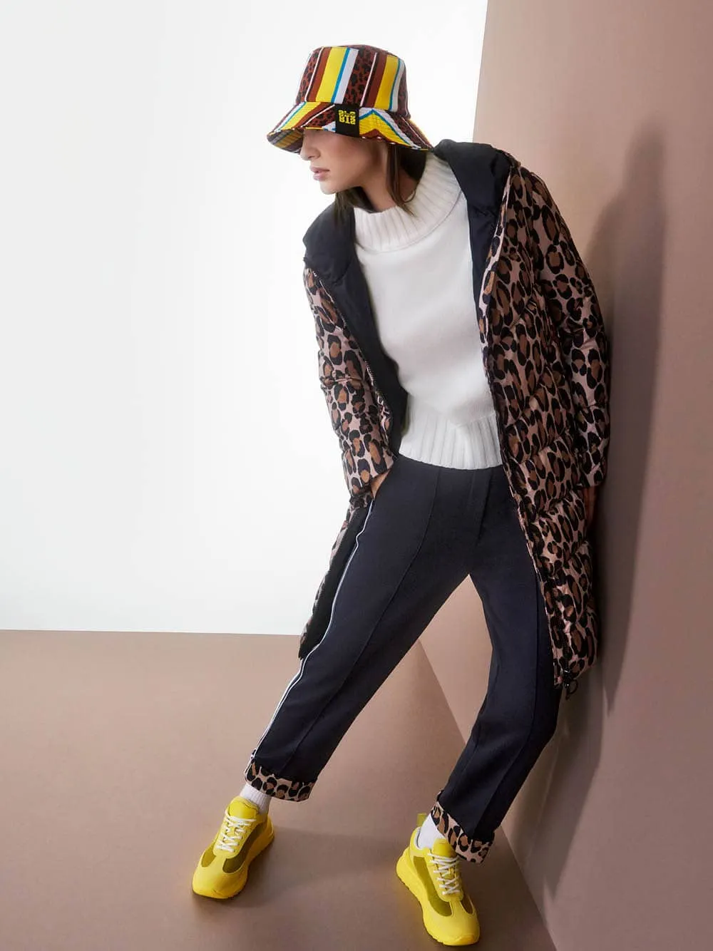 RESITA PANTS WITH ANIMAL PRINT BRAID