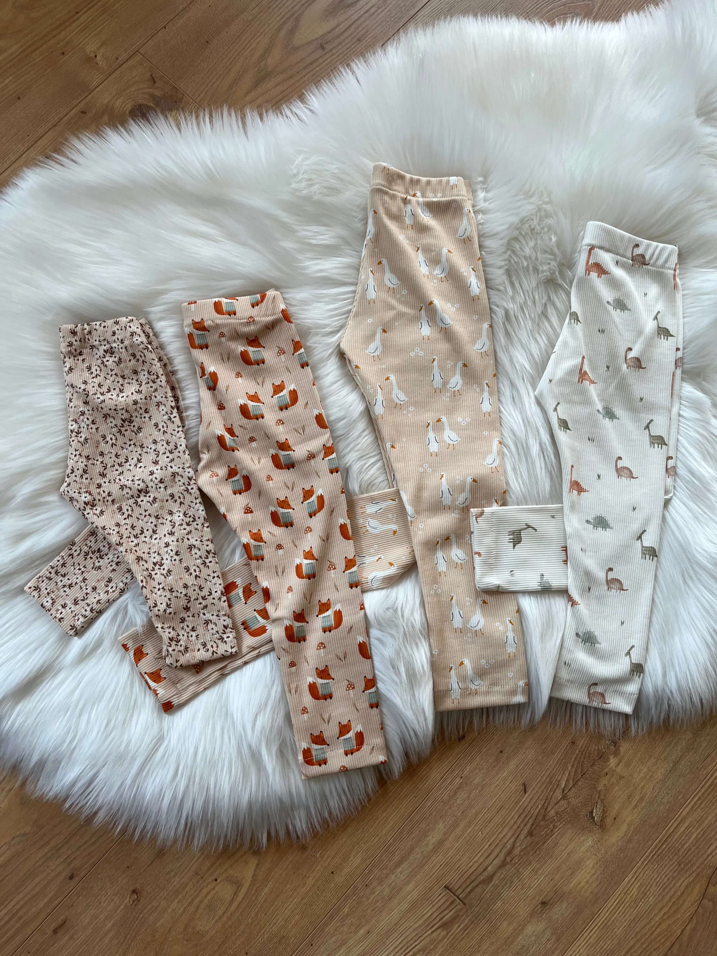 Rib-Leggings mit Print