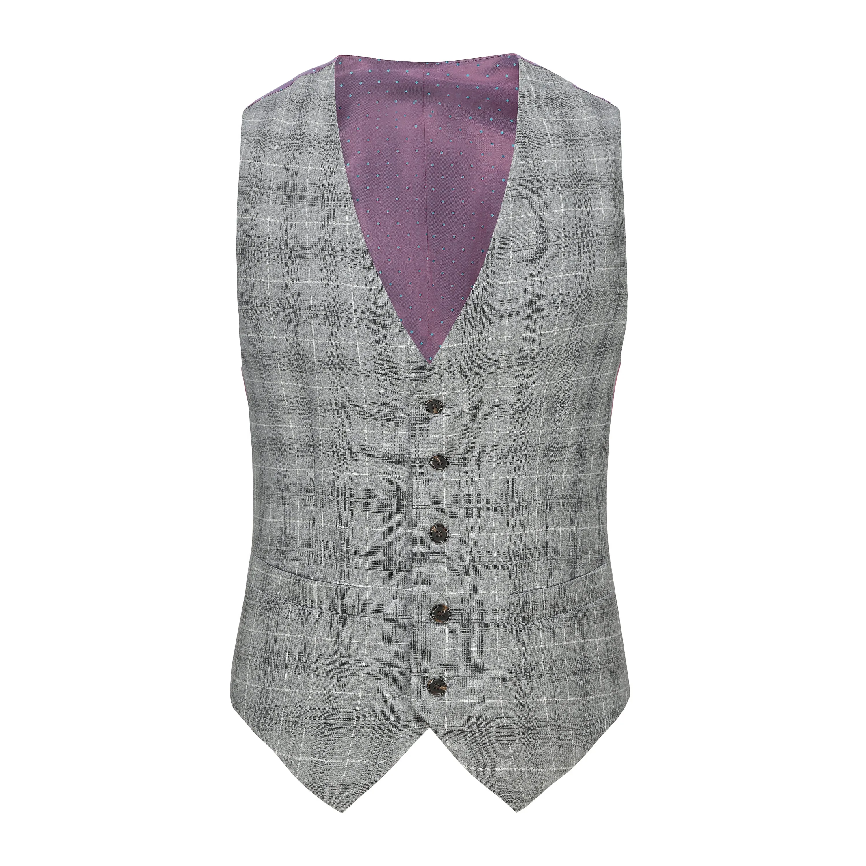 Slim Fit 3PC Elegant Check Suit