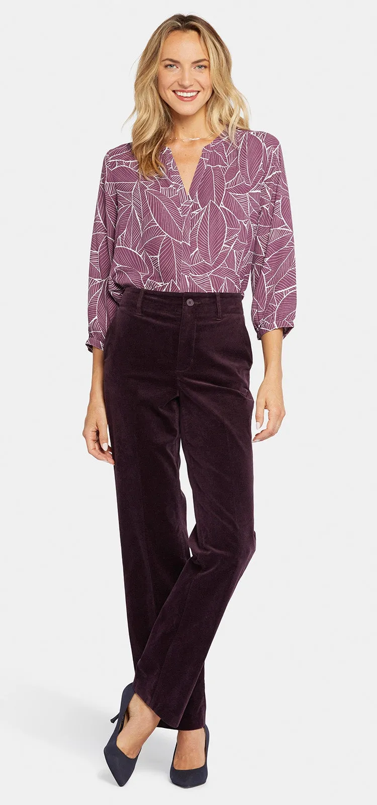 Straight Leg Trouser Paars | Eggplant