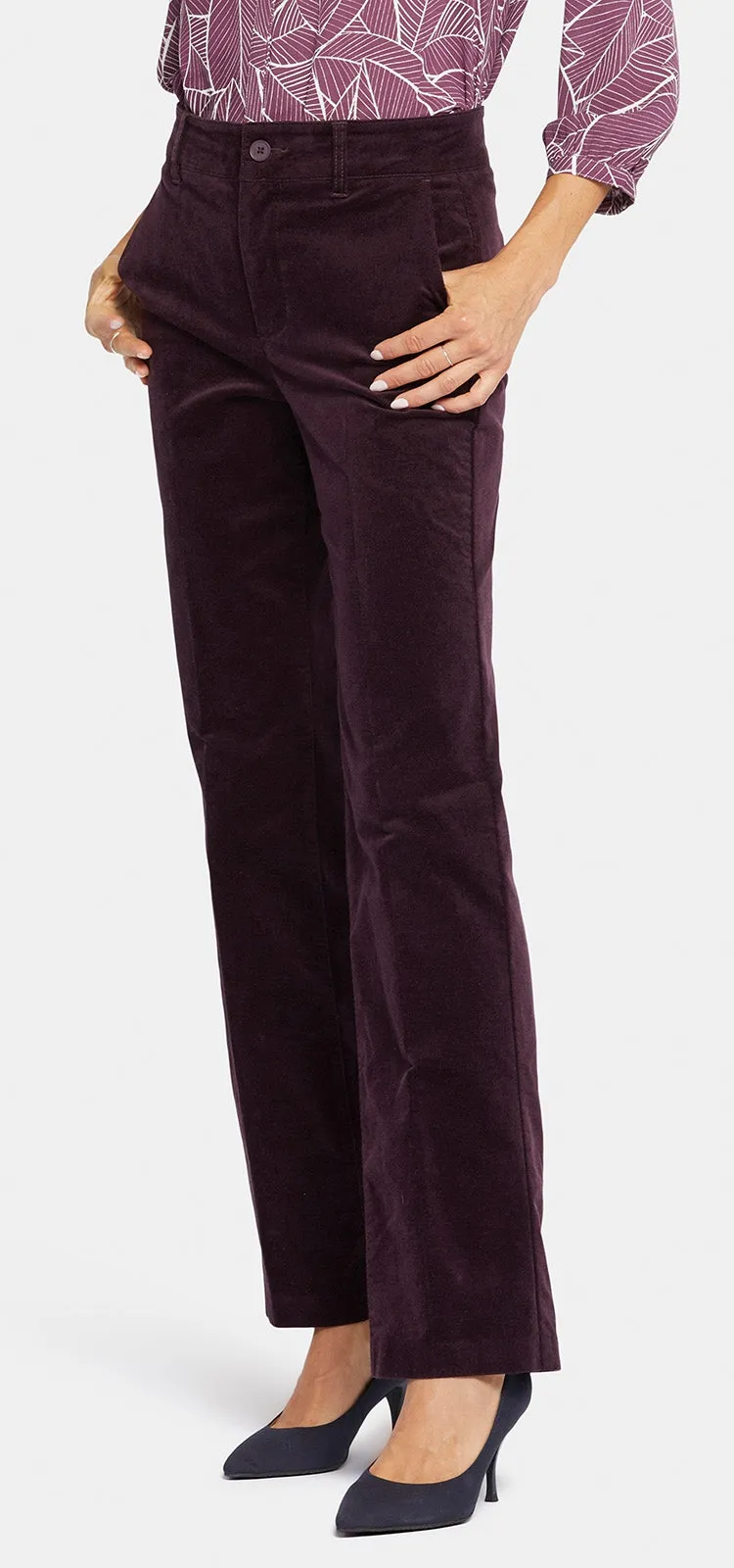 Straight Leg Trouser Paars | Eggplant