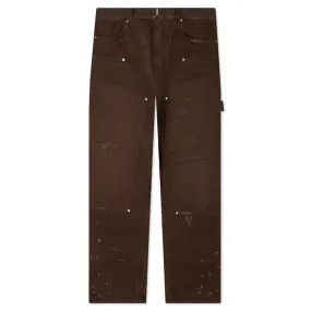 Studded Carpenter Pants - Dark Brown