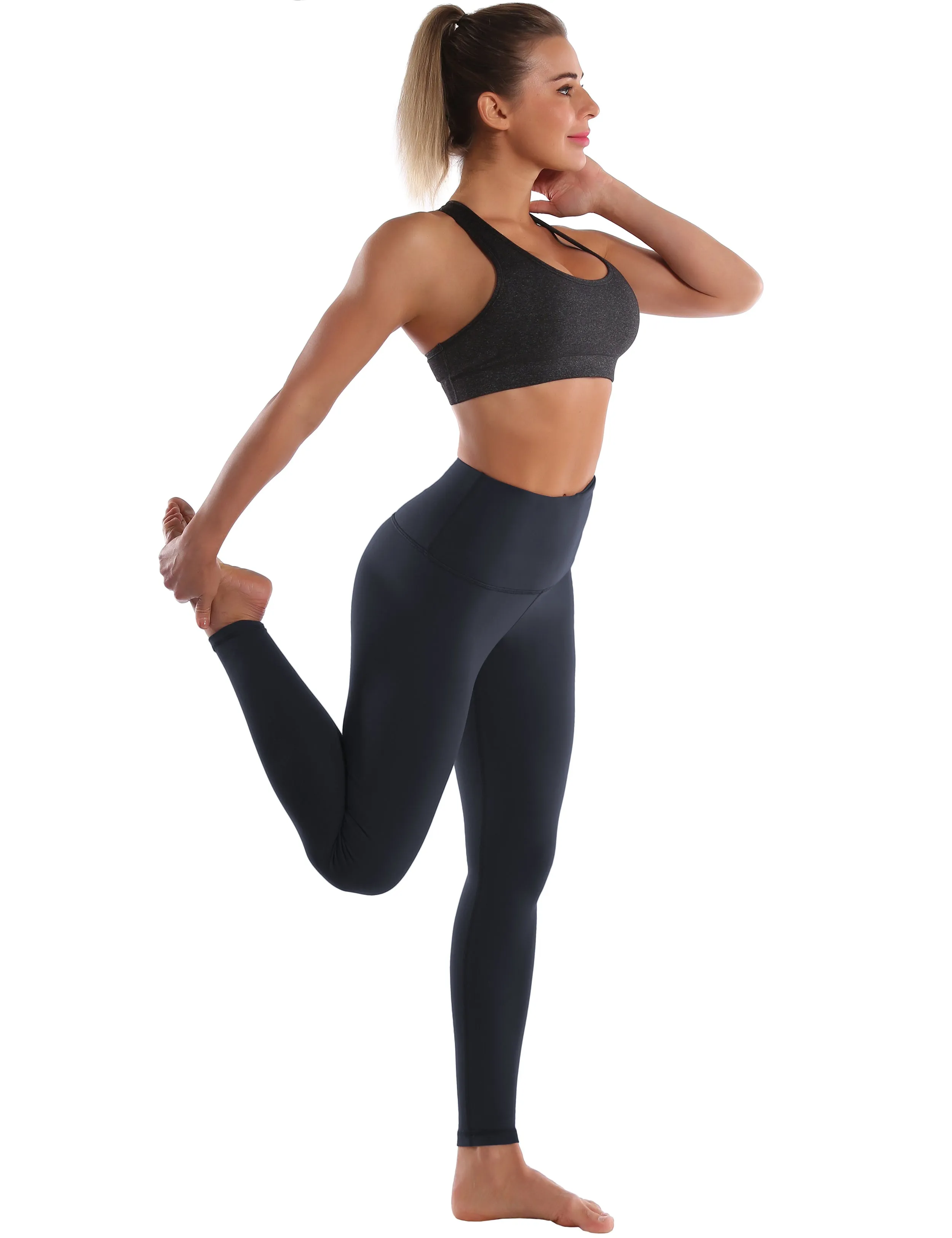 Super High Waist yogastudio Pants graynavy_yogastudio