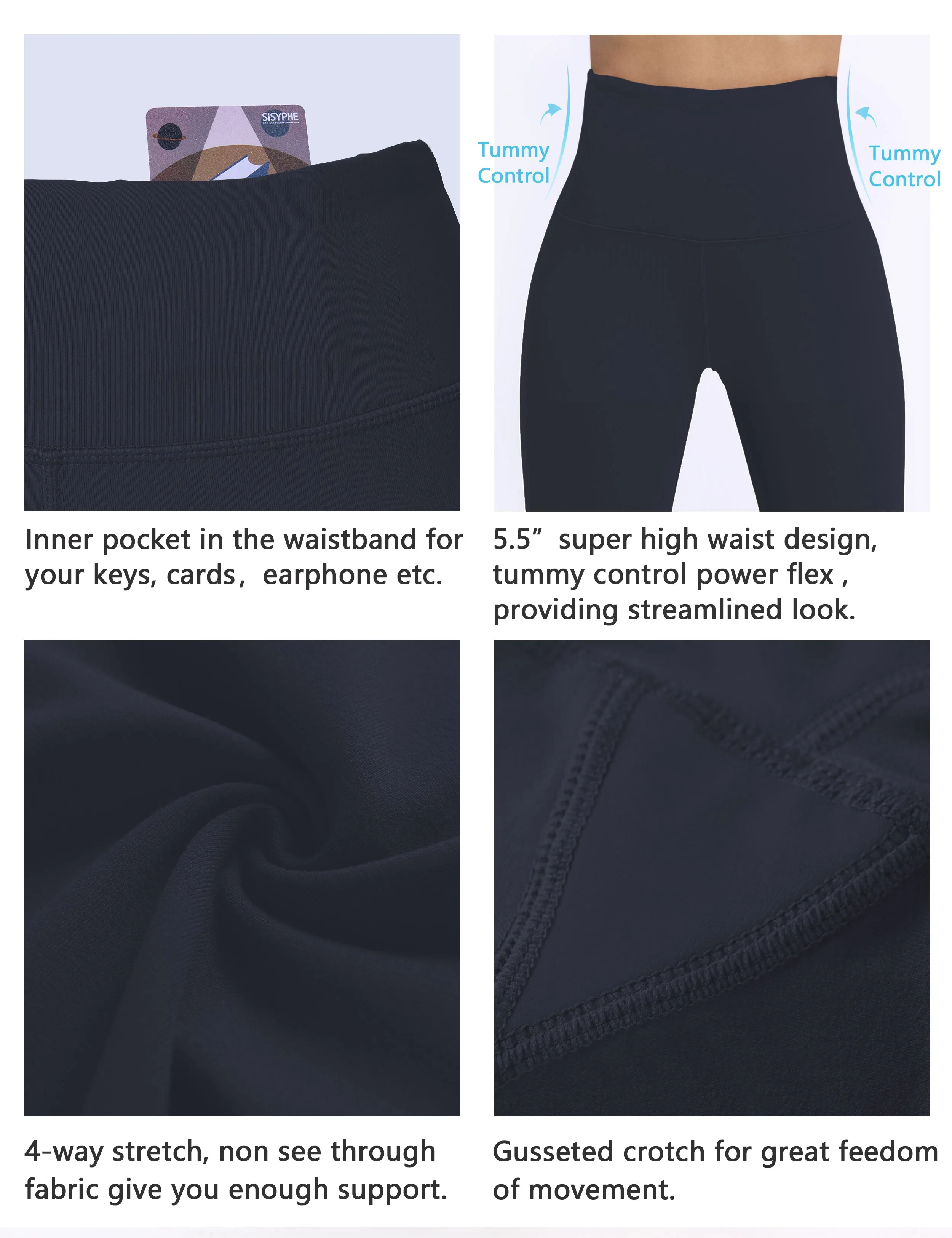 Super High Waist yogastudio Pants graynavy_yogastudio