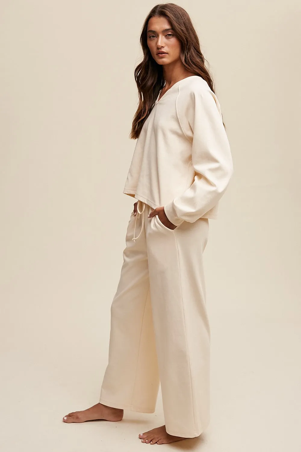 The Alina Sweatshirt and Pants set in Cream