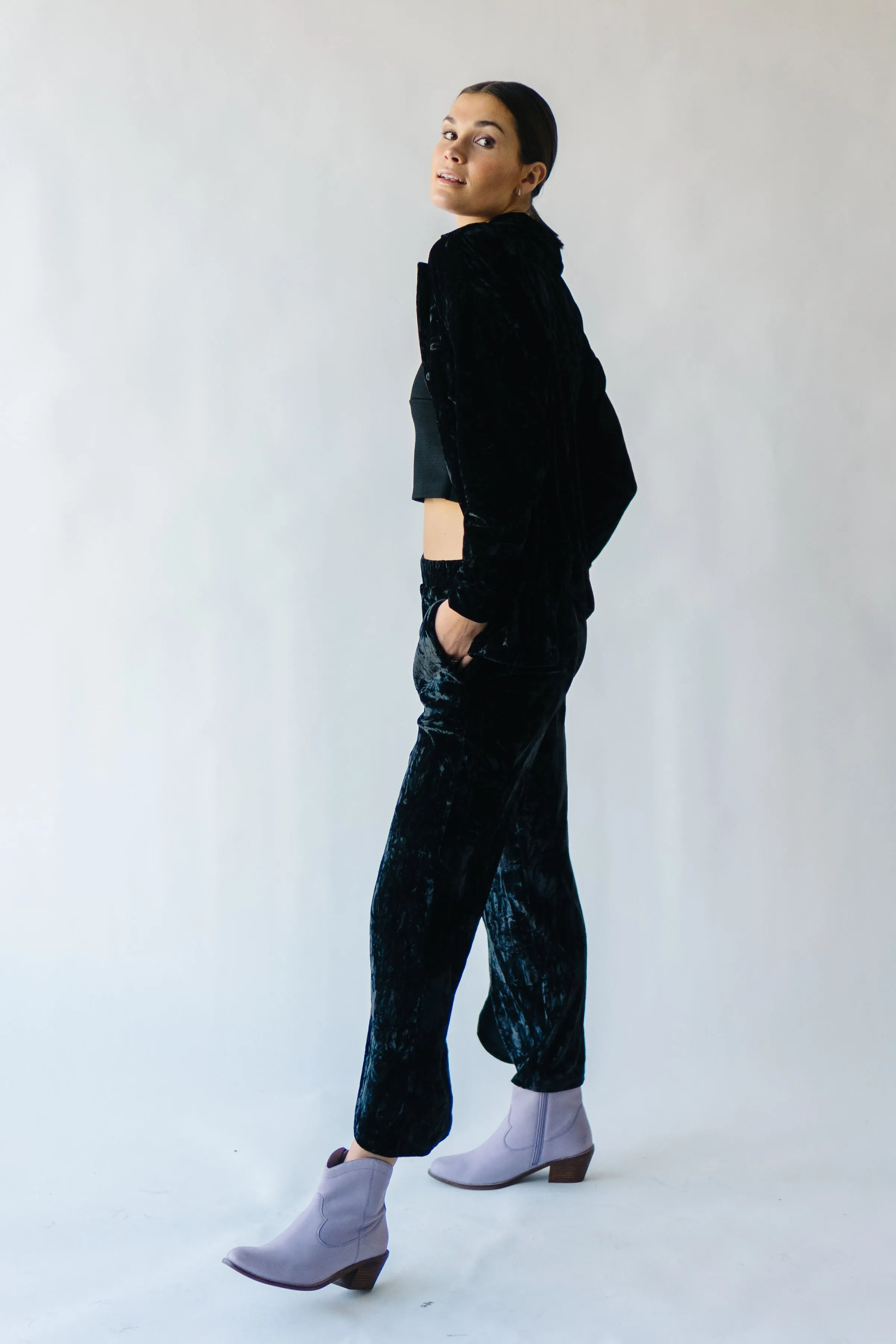 The Hannon Velvet Pants in Black