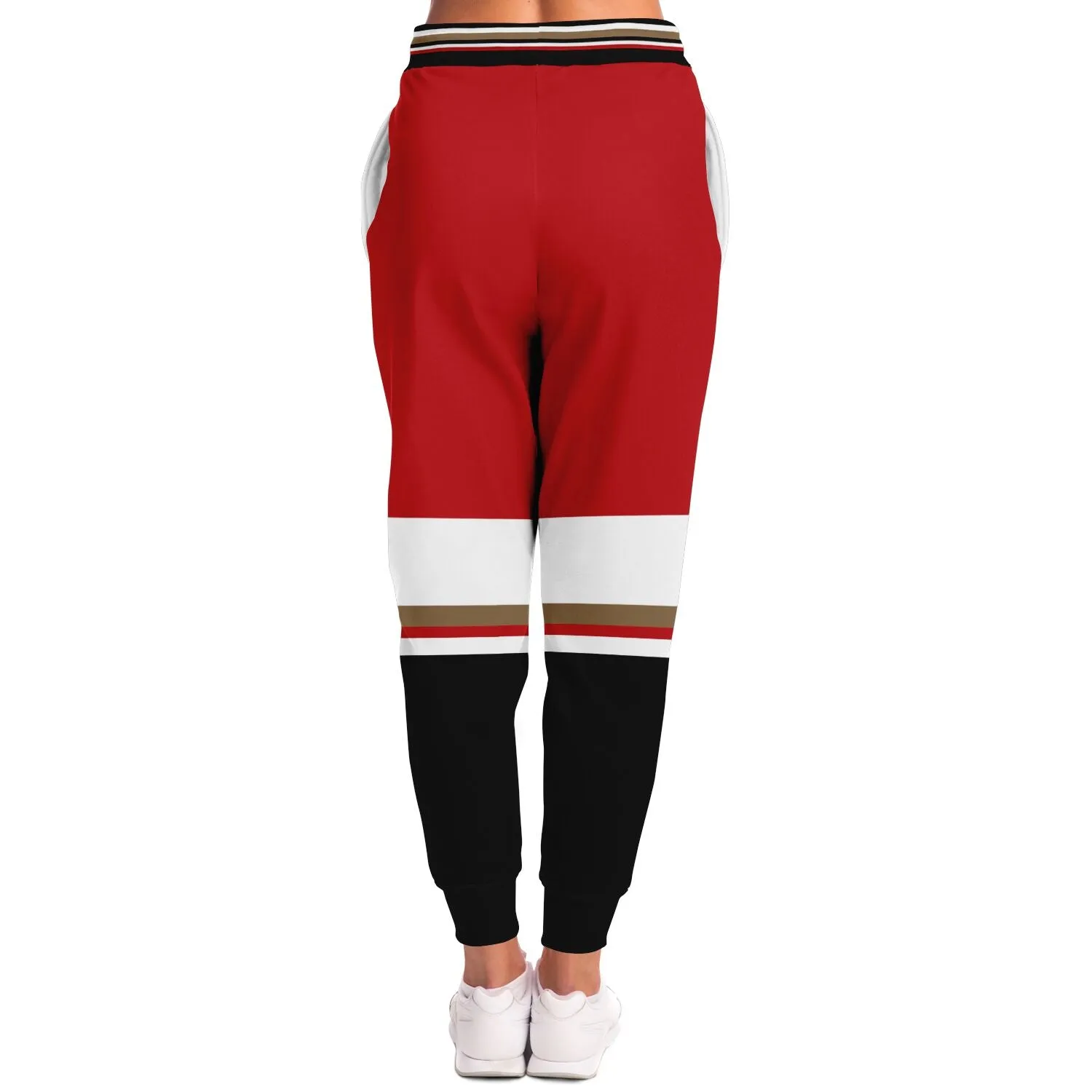 THS Snake Bite Eco-Poly Joggers in Red/White