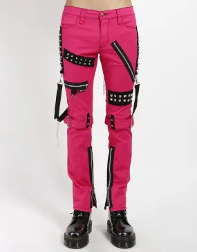 TRIPP N.Y.C. PINK STUDDED BONDAGE PANT