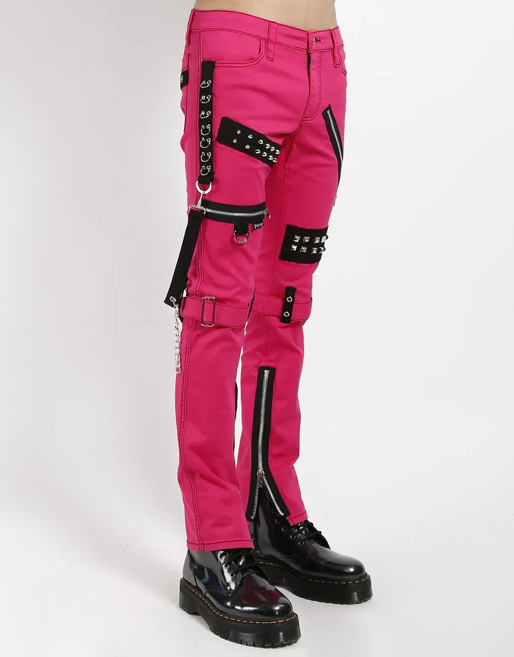 TRIPP N.Y.C. PINK STUDDED BONDAGE PANT