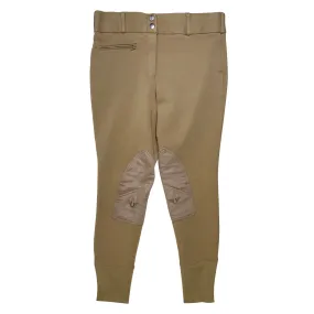 TuffRider Cotton Knee Patch Breeches in Tan - Women's 32