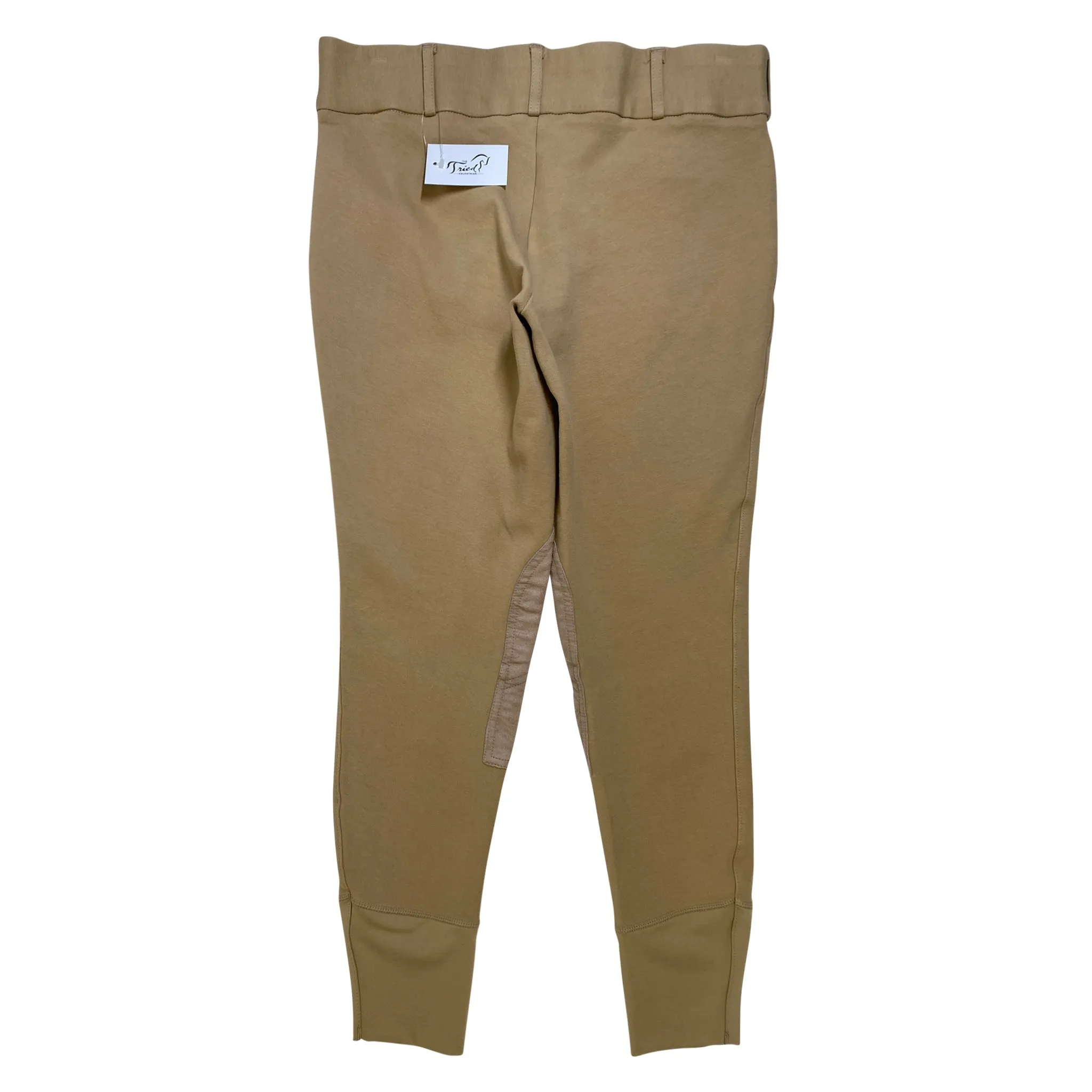 TuffRider Cotton Knee Patch Breeches in Tan - Women's 32