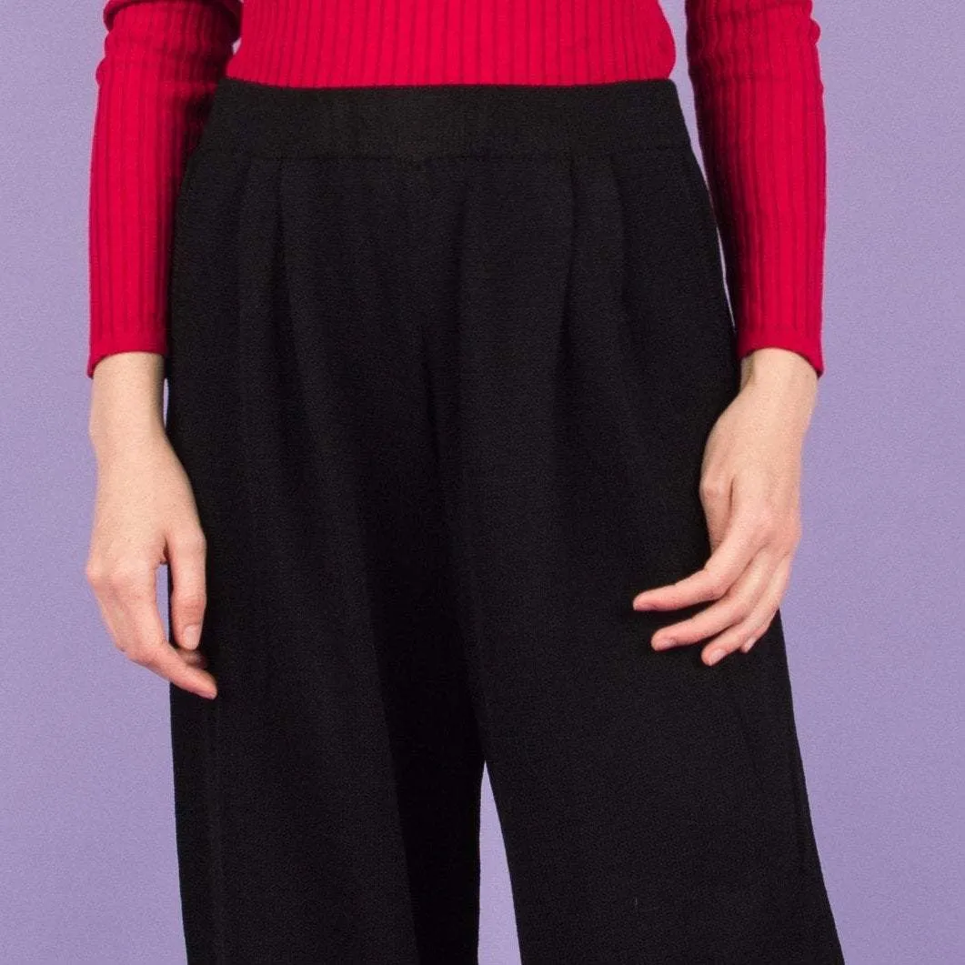 Vintage Charcoal Knit Pants  (M/L)