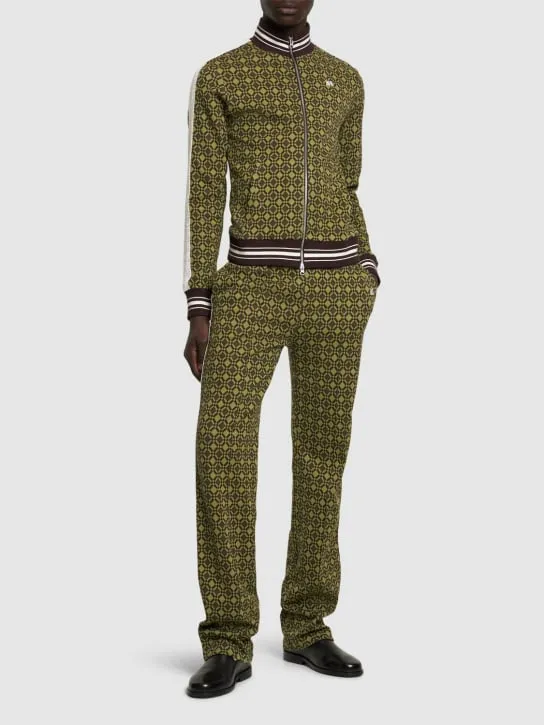 Wales Bonner   Cotton blend jacquard track pants 