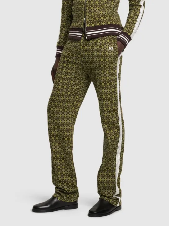 Wales Bonner   Cotton blend jacquard track pants 