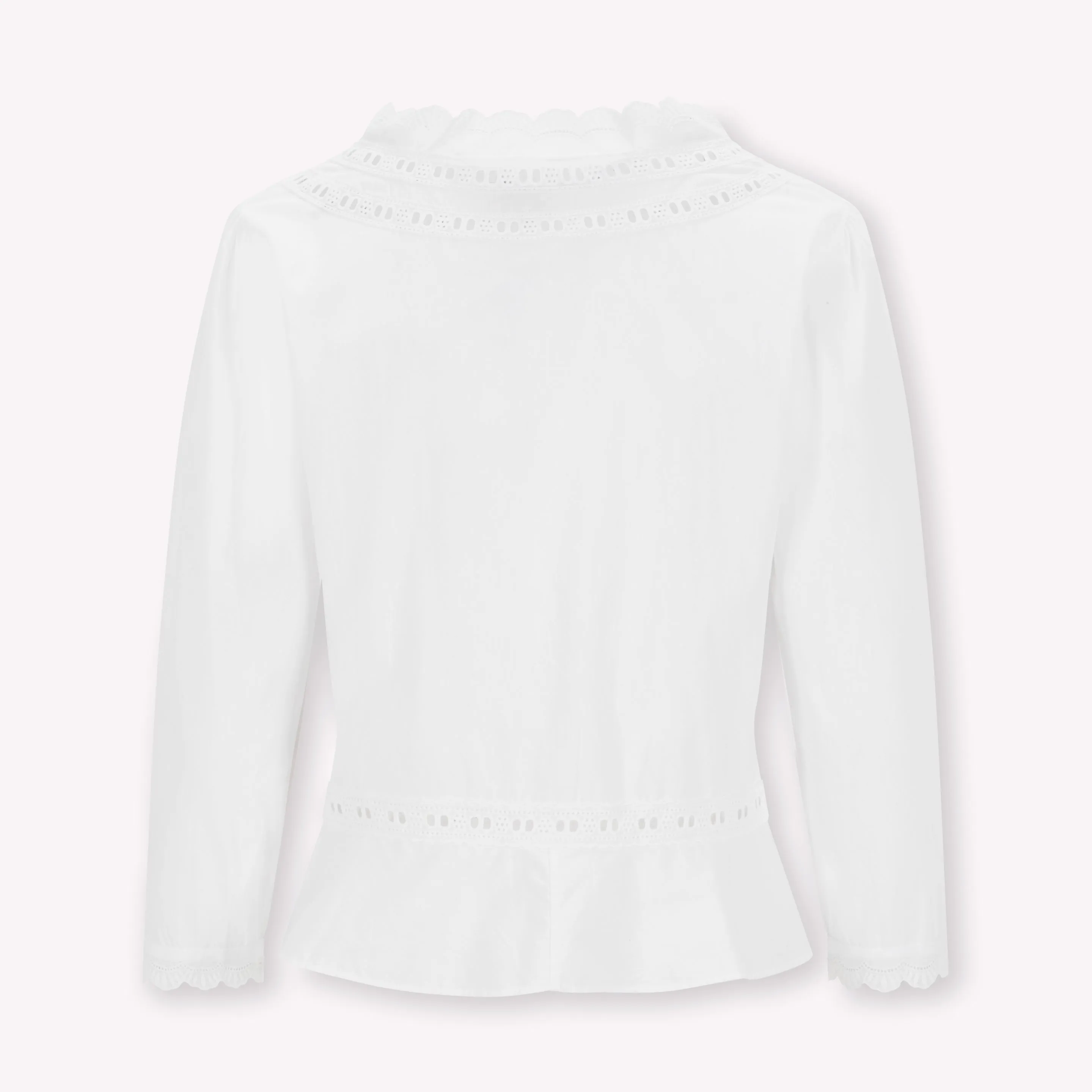 White cotton victoriana-style Sophie blouse