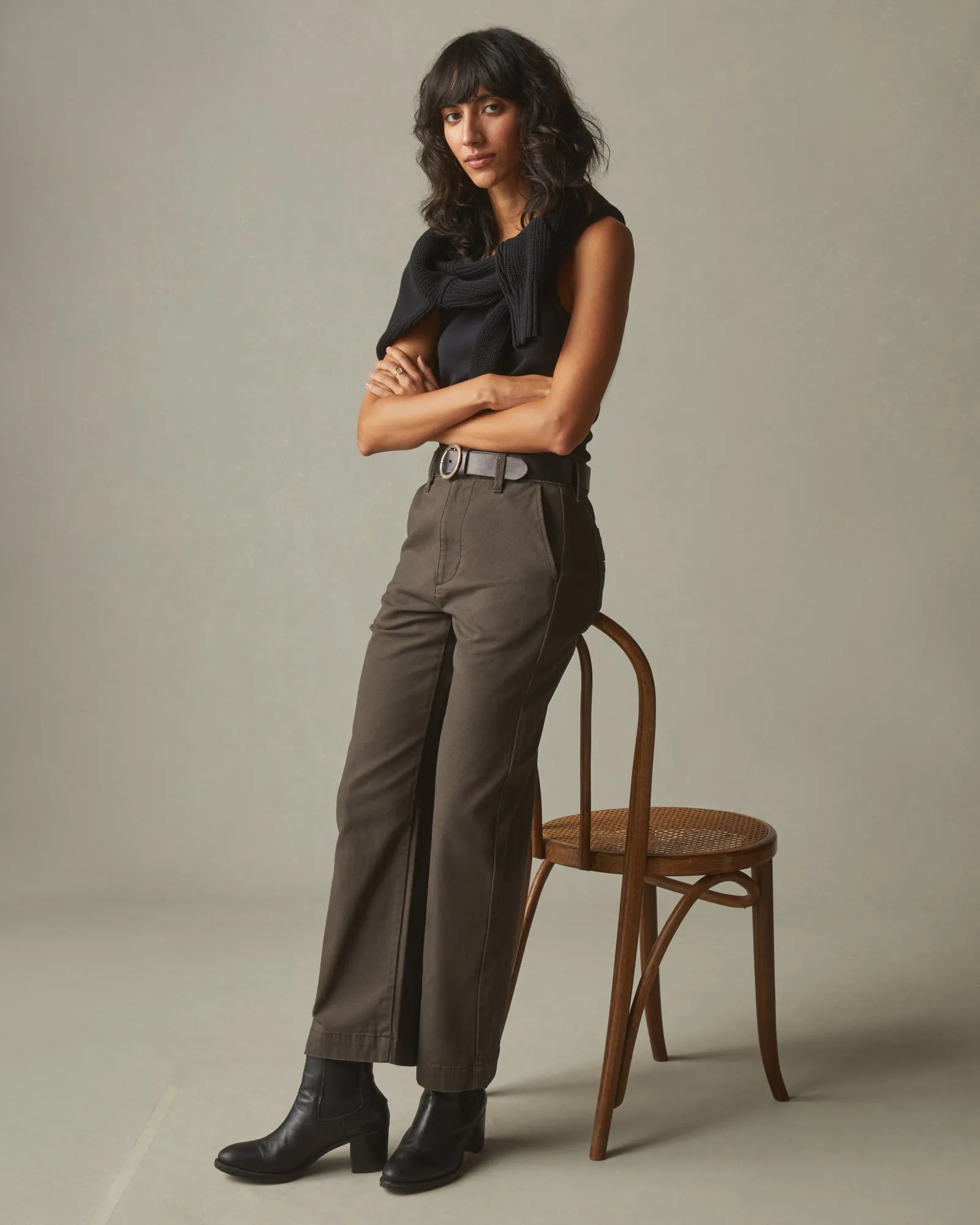 Wide Leg Pant - Dark Coffee