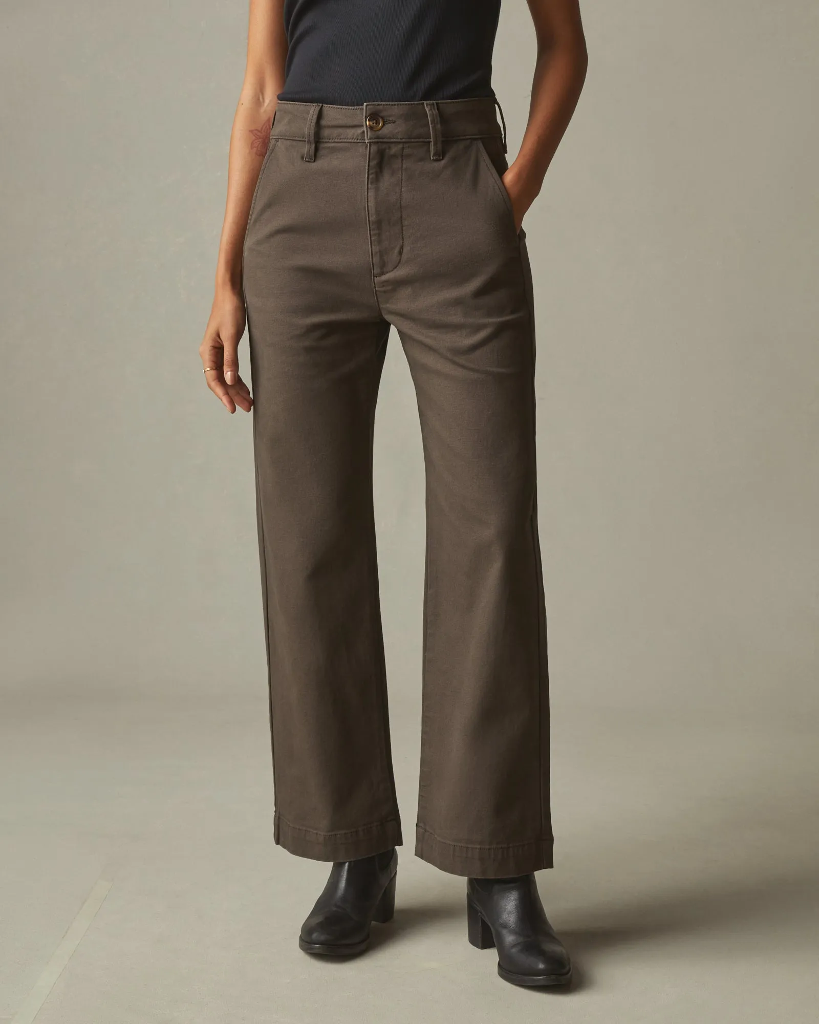 Wide Leg Pant - Dark Coffee