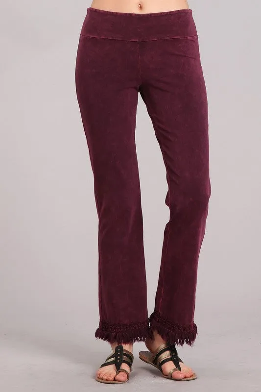 Wide leg pants - Burgundy