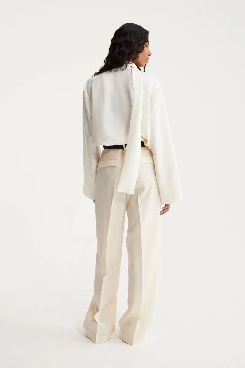 Wide Leg Trousers - Off White