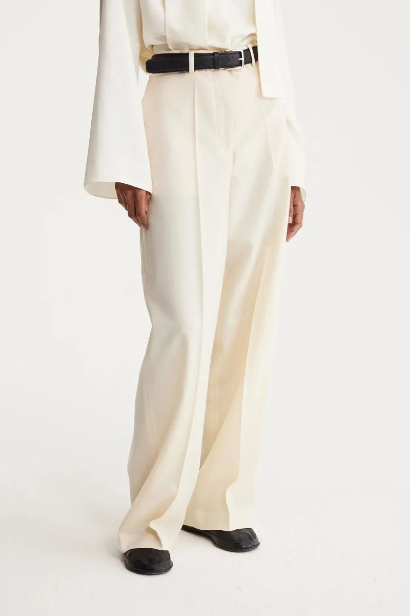 Wide Leg Trousers - Off White