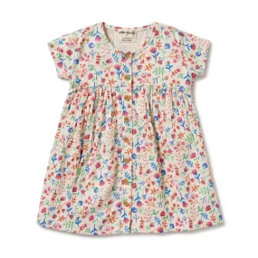 Wilson & Frenchy Tropical Garden Crinkle Button Dress