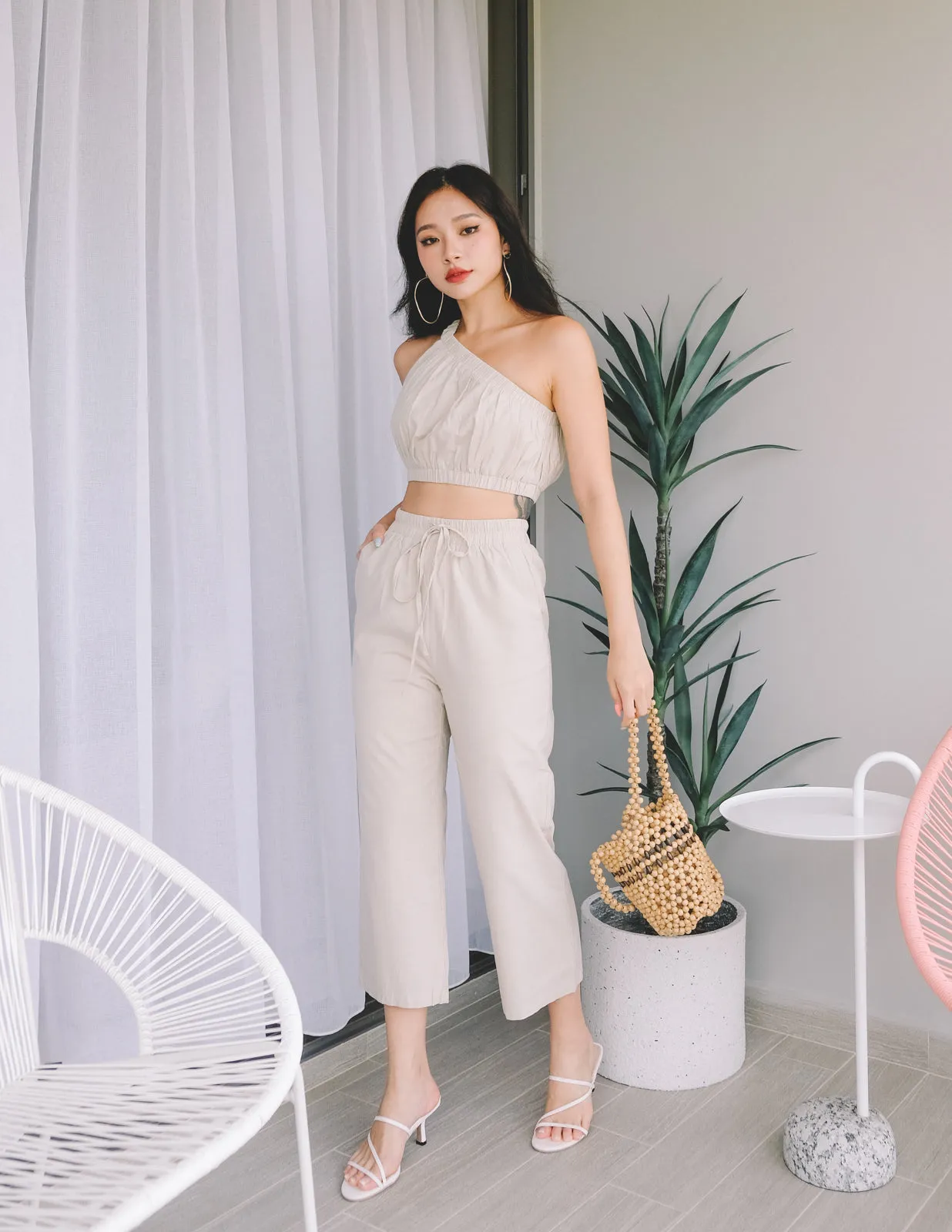 Zola Linen Pants in Ecru