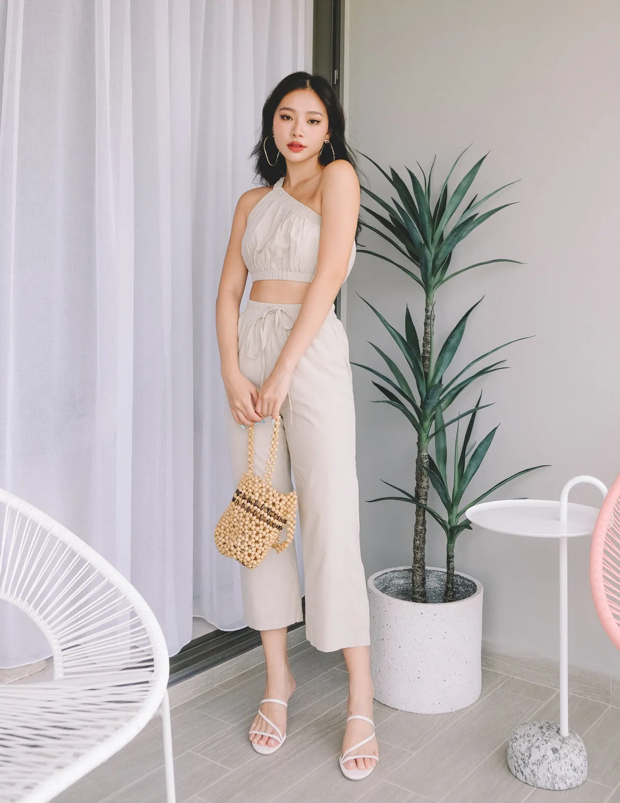 Zola Linen Pants in Ecru