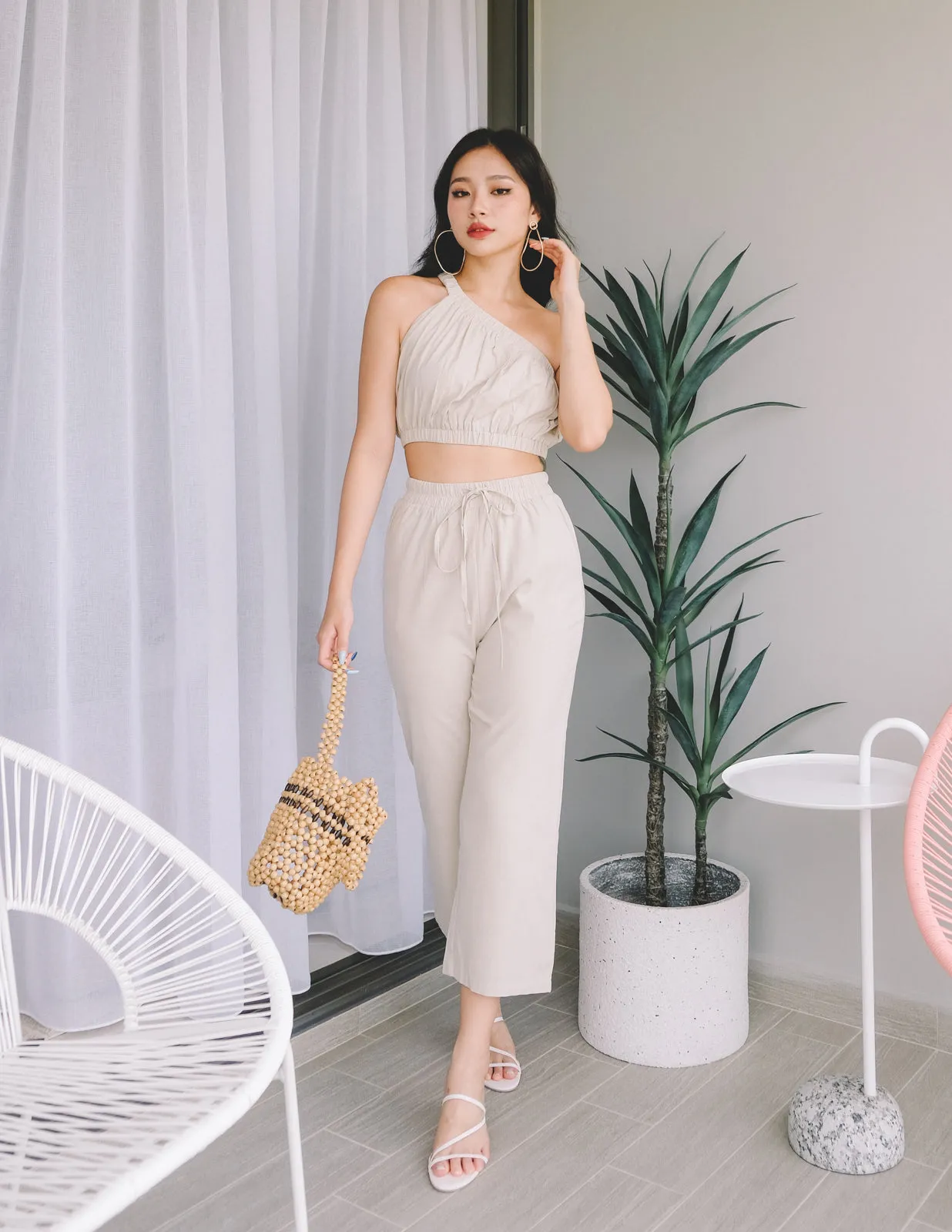 Zola Linen Pants in Ecru